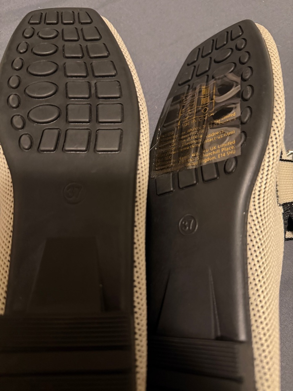 Source Unknown Beige Loafers with Crystal Buckle Trim - Picture 3 of 5